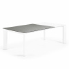 Стол Atta 160 (220) x90 белый керамика