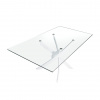 Прямоугольный обеденный стол 1138/F2133-BLANCO 150x95 стеклянный с белыми ножками
