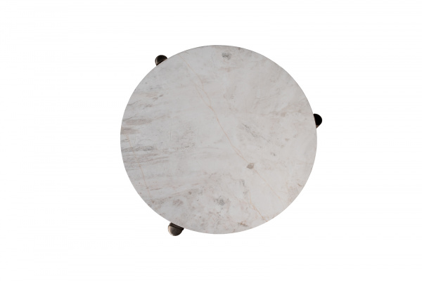 Стол журнальный натур.белый мрамор Cass White d 57*50см